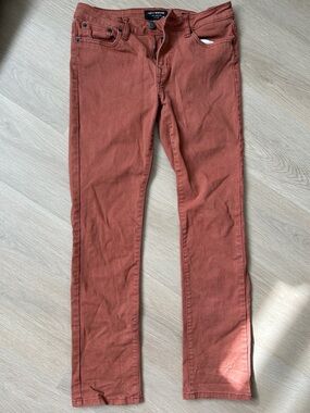 Lucky Brand Rust-Colored Slim Straight Jeans